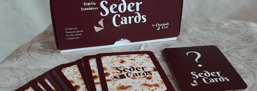 slightly scandalous seder cards game box and cards